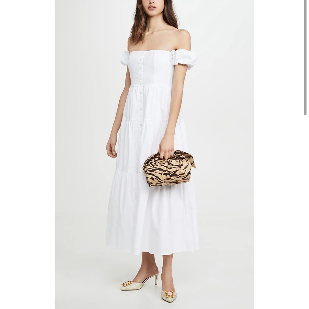 Staud Elio dress in white